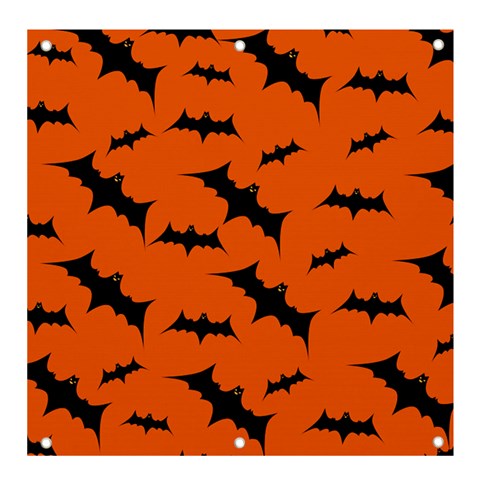 Halloween Card With Bats Flying Pattern Banner and Sign 4  x 4  from ArtsNow.com Front