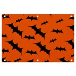 Halloween Card With Bats Flying Pattern Banner and Sign 6  x 4 