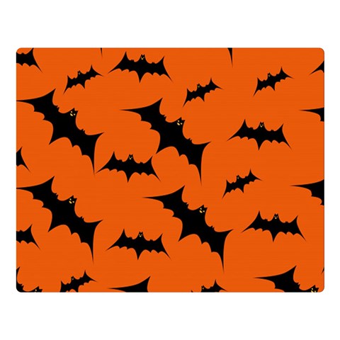Halloween Card With Bats Flying Pattern Premium Plush Fleece Blanket (Large) from ArtsNow.com 80 x60  Blanket Front