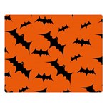 Halloween Card With Bats Flying Pattern Premium Plush Fleece Blanket (Large)
