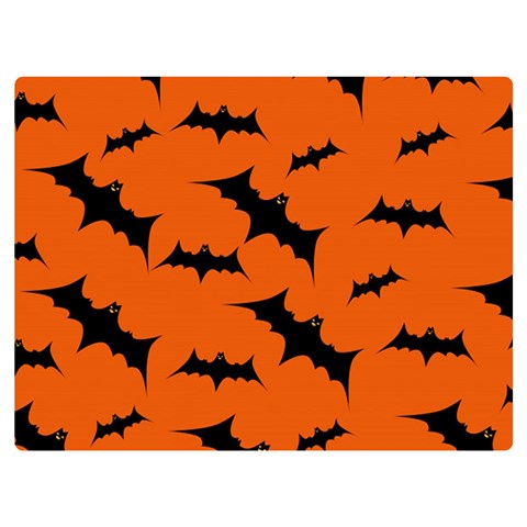 Halloween Card With Bats Flying Pattern Two Sides Premium Plush Fleece Blanket (Extra Small) from ArtsNow.com 40 x30  Blanket Front