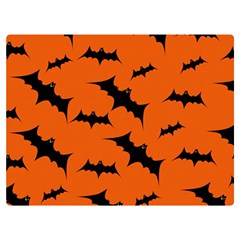 Halloween Card With Bats Flying Pattern Two Sides Premium Plush Fleece Blanket (Extra Small) from ArtsNow.com 40 x30  Blanket Back