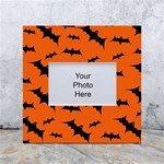 Halloween Card With Bats Flying Pattern White Box Photo Frame 4  x 6 