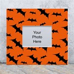 Halloween Card With Bats Flying Pattern White Wall Photo Frame 5  x 7 