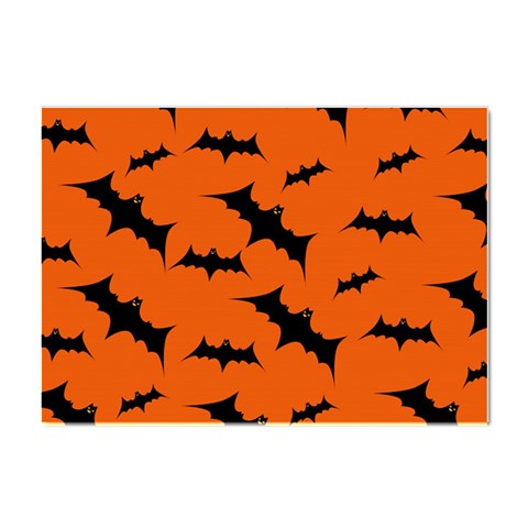 Halloween Card With Bats Flying Pattern Crystal Sticker (A4) from ArtsNow.com Front