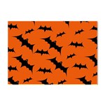 Halloween Card With Bats Flying Pattern Crystal Sticker (A4)