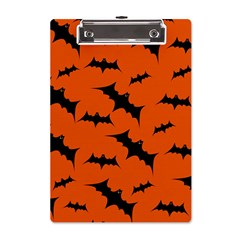 Halloween Card With Bats Flying Pattern A5 Acrylic Clipboard from ArtsNow.com Front