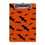 Halloween Card With Bats Flying Pattern A5 Acrylic Clipboard