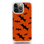 Halloween Card With Bats Flying Pattern iPhone 13 Pro TPU UV Print Case