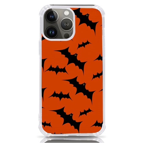 Halloween Card With Bats Flying Pattern iPhone 13 Pro Max TPU UV Print Case from ArtsNow.com Front
