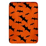 Halloween Card With Bats Flying Pattern Rectangular Glass Fridge Magnet (4 pack)