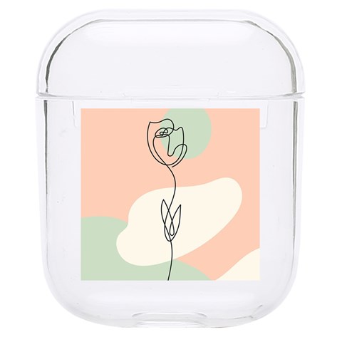 one line drawing Hard PC AirPods 1/2 Case from ArtsNow.com Front