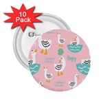 Cute Owl Doodles With Moon Star Seamless Pattern 2.25  Buttons (10 pack) 