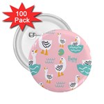 Cute Owl Doodles With Moon Star Seamless Pattern 2.25  Buttons (100 pack) 
