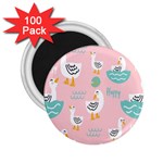 Cute Owl Doodles With Moon Star Seamless Pattern 2.25  Magnets (100 pack) 