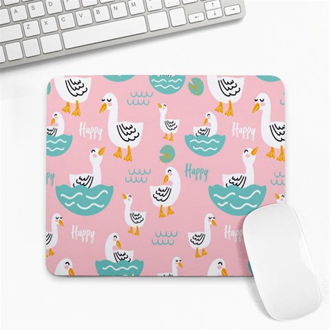 Cute Owl Doodles With Moon Star Seamless Pattern Large Mousepad from ArtsNow.com Front