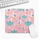 Cute Owl Doodles With Moon Star Seamless Pattern Large Mousepad