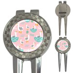 Cute Owl Doodles With Moon Star Seamless Pattern 3-in-1 Golf Divots