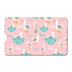 Cute Owl Doodles With Moon Star Seamless Pattern Magnet (Rectangular)