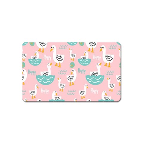 Cute Owl Doodles With Moon Star Seamless Pattern Magnet (Name Card) from ArtsNow.com Front