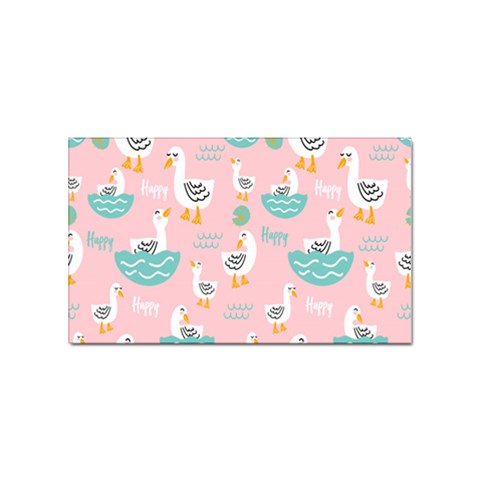 Cute Owl Doodles With Moon Star Seamless Pattern Sticker Rectangular (100 pack) from ArtsNow.com Front