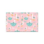 Cute Owl Doodles With Moon Star Seamless Pattern Sticker Rectangular (100 pack)