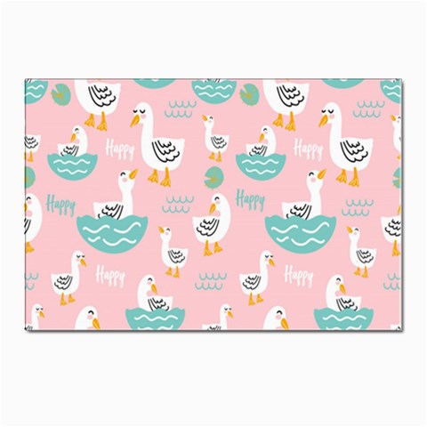 Cute Owl Doodles With Moon Star Seamless Pattern Postcard 4 x 6  (Pkg of 10) from ArtsNow.com Front