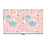 Cute Owl Doodles With Moon Star Seamless Pattern Business Card Holder