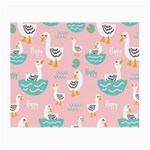 Cute Owl Doodles With Moon Star Seamless Pattern Small Glasses Cloth