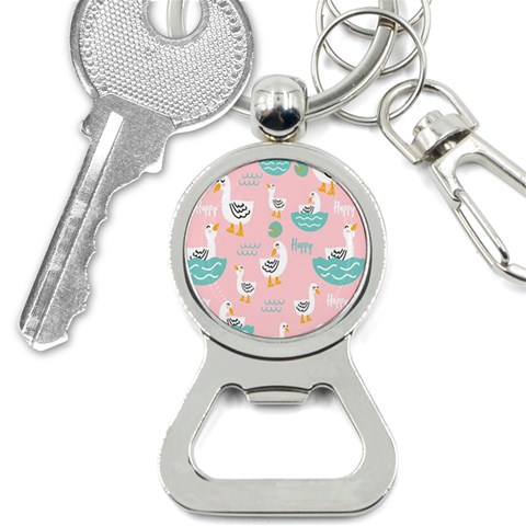 Cute Owl Doodles With Moon Star Seamless Pattern Bottle Opener Key Chain from ArtsNow.com Front