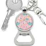 Cute Owl Doodles With Moon Star Seamless Pattern Bottle Opener Key Chain