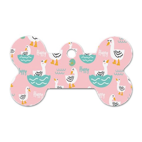 Cute Owl Doodles With Moon Star Seamless Pattern Dog Tag Bone (One Side) from ArtsNow.com Front