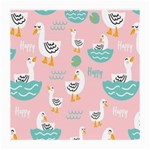 Cute Owl Doodles With Moon Star Seamless Pattern Medium Glasses Cloth (2 Sides)