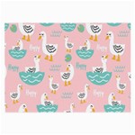 Cute Owl Doodles With Moon Star Seamless Pattern Large Glasses Cloth