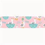 Cute Owl Doodles With Moon Star Seamless Pattern Large Bar Mat