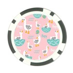 Cute Owl Doodles With Moon Star Seamless Pattern Poker Chip Card Guard