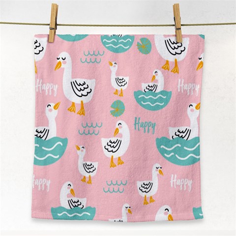 Cute Owl Doodles With Moon Star Seamless Pattern Face Towel from ArtsNow.com Front