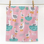 Cute Owl Doodles With Moon Star Seamless Pattern Face Towel