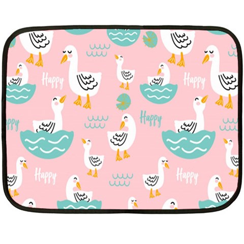 Cute Owl Doodles With Moon Star Seamless Pattern Two Sides Fleece Blanket (Mini) from ArtsNow.com 35 x27  Blanket Front