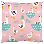 Cute Owl Doodles With Moon Star Seamless Pattern Large Cushion Case (Two Sides)
