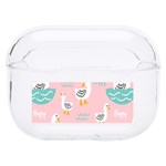 Cute Owl Doodles With Moon Star Seamless Pattern Hard PC AirPods Pro Case