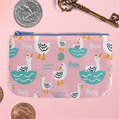 Cute Owl Doodles With Moon Star Seamless Pattern Large Coin Purse from ArtsNow.com Front