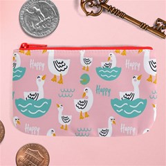 Cute Owl Doodles With Moon Star Seamless Pattern Large Coin Purse from ArtsNow.com Front