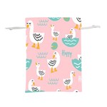Cute Owl Doodles With Moon Star Seamless Pattern Lightweight Drawstring Pouch (S)