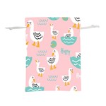 Cute Owl Doodles With Moon Star Seamless Pattern Lightweight Drawstring Pouch (L)