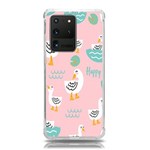 Cute Owl Doodles With Moon Star Seamless Pattern Samsung Galaxy S20 Ultra 6.9 Inch TPU UV Case
