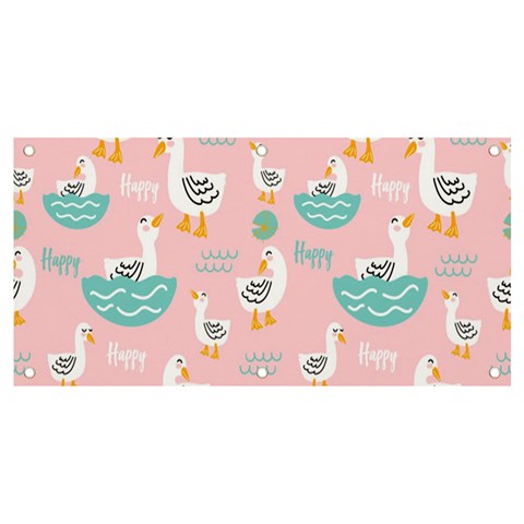 Cute Owl Doodles With Moon Star Seamless Pattern Banner and Sign 4  x 2  from ArtsNow.com Front