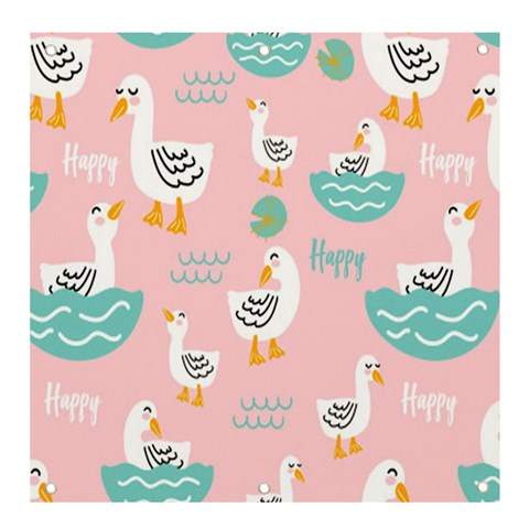 Cute Owl Doodles With Moon Star Seamless Pattern Banner and Sign 4  x 4  from ArtsNow.com Front