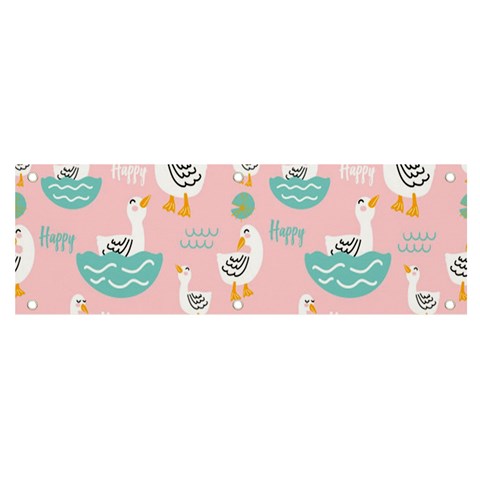 Cute Owl Doodles With Moon Star Seamless Pattern Banner and Sign 6  x 2  from ArtsNow.com Front