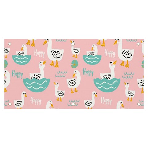 Cute Owl Doodles With Moon Star Seamless Pattern Banner and Sign 6  x 3  from ArtsNow.com Front